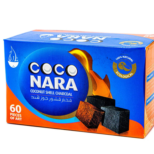 Coco Nara Coconut Shell Charcoal – 60 Pieces Premium Hookah Coals