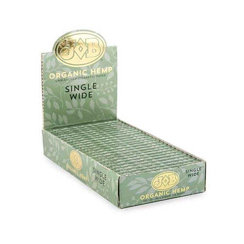 JOB Organic Single Wide Rolling Papers – Full Box (24 Booklets)