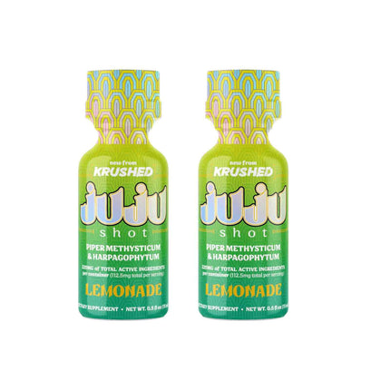 Krushed JUJU Kava Shot – Lemonade | Kava and Devil’s Claw Blend (15mL) 225mg 12 Pack