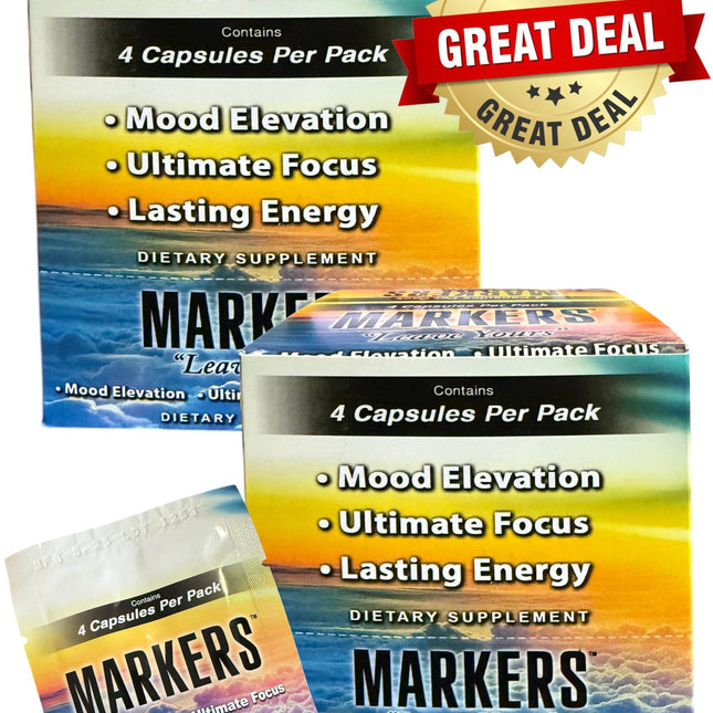 Markers – Leave Yours Mood, Focus & Energy – 2 Boxes (24 Packs Total) - XDeor