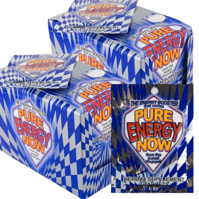 Pure Energy Now – Herbal Energy Booster Tablets | Natural Focus 2 BOXES OF 24 PACKS EACH