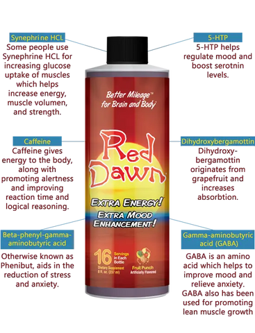 5x 8oz Red Dawn Extra Mood Energy Enhancement Party Drink Liquid RXD