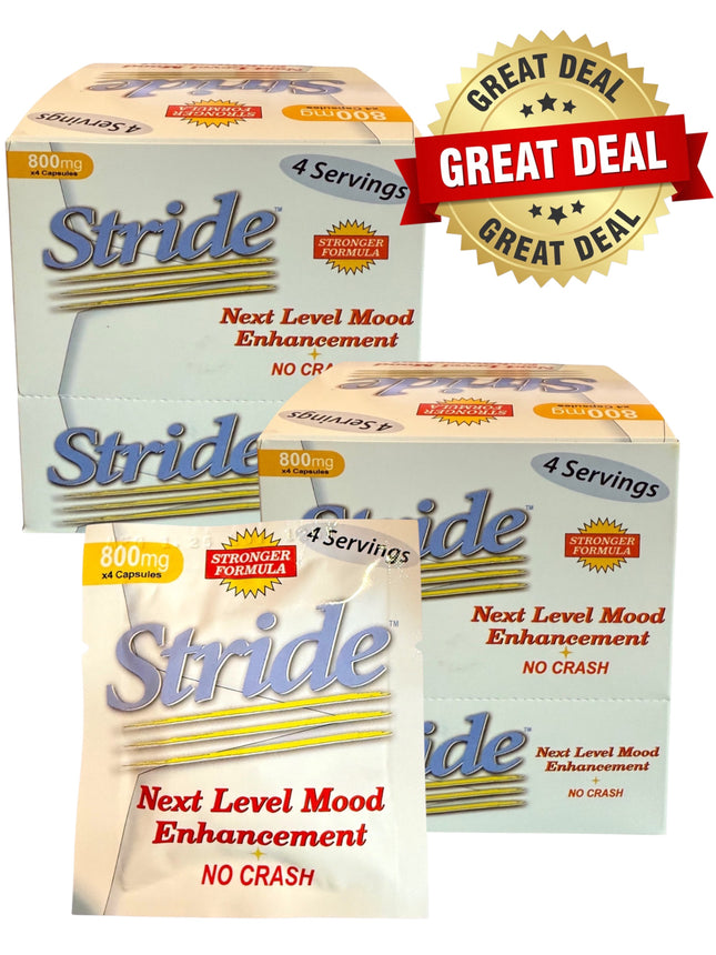 Stride Next Level MOOD Enhancement 800mg – 2 Boxes (24 Packs Total)