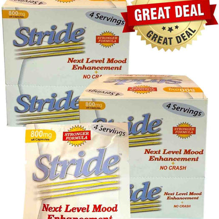 Stride Next Level MOOD Enhancement 800mg – 2 Boxes (24 Packs Total)