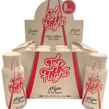 Top Flight Kava Shot – Full Box (12 Bottles, 2 fl oz Each)