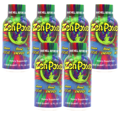 Zen Power Shots 2oz for Mood & Energy Enhancer 3 Pack
