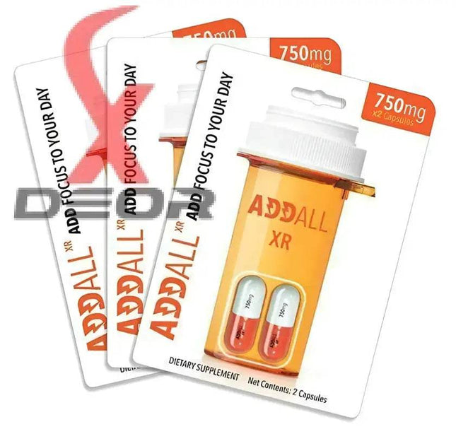 Addall XR Brain Booster Supplement 750MG – Focus, Memory, Concentration | 3-Pack (2 Capsules per Pack) - XDeor