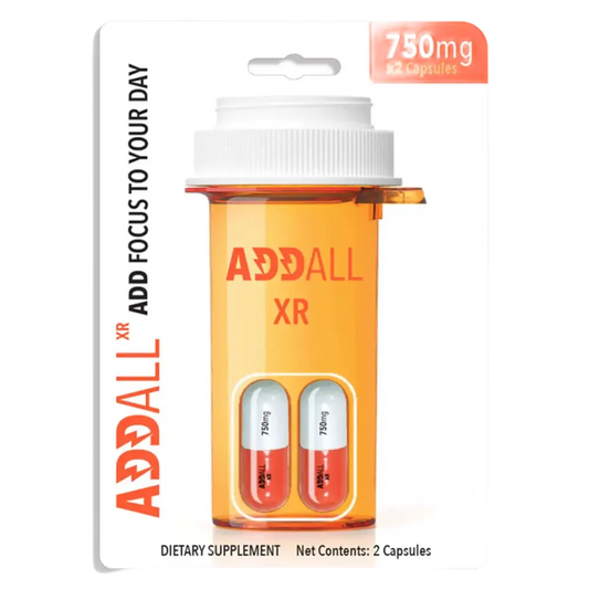 Addall XR Brain Booster Supplement - Focus Memory Concentration 750MG - XDeor
