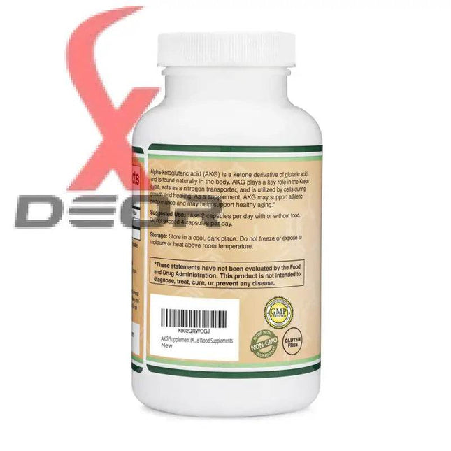 Alpha-Ketoglutarate (AKG) 1000mg – Nitric Oxide & Longevity Support – 180 Capsules - XDeor