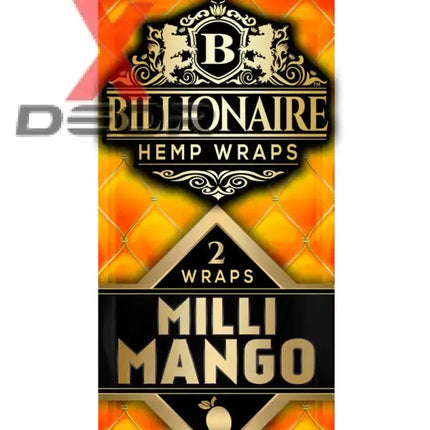 Billionaire Hemp Wrap – Milli Mango (Full Box of 25 Packs 2 Wraps Each) - Papers and Wraps