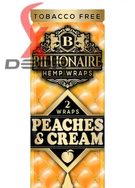 Billionaire Hemp Wrap – Peaches & Cream (Full Box of 25 Packs, 2 Wraps Each) - XDeor