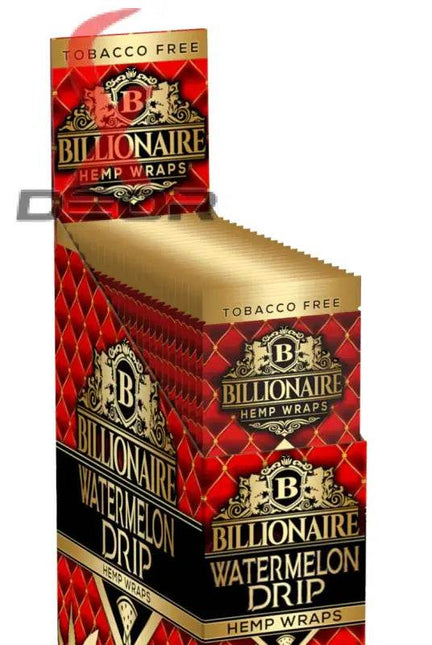 Billionaire Hemp Wrap – Watermelon Drip (Full Box of 25 Packs, 2 Wraps Each) - XDeor