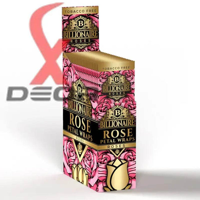 Billionaire Rose Petal Wraps – Natural Floral Wraps (Full Box of 25 Packs, 2 Wraps Each) - XDeor