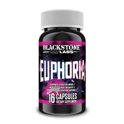 Blackstone Labs Euphoria – Natural Mood Booster & Hangover-Free Relaxation 2 Bottles (16 Count) - Dietary Supplement