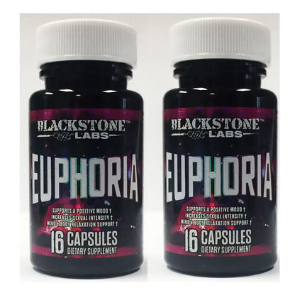 Blackstone Labs Euphoria – Natural Mood Booster & Hangover-Free Relaxation 2 Bottles (16 Count) - Dietary Supplement