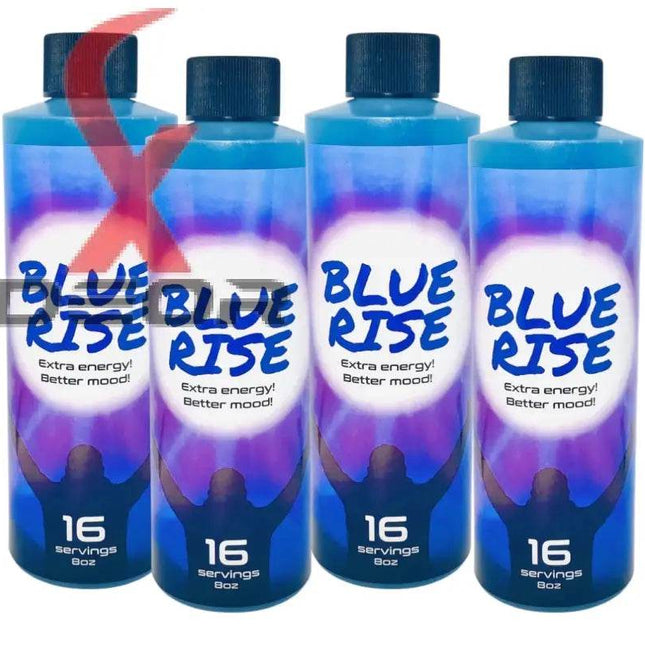 Blue Rise Extra Mood & Energy Drink – 8oz | Red Dawn Formula | 4 Bottles - XDeor