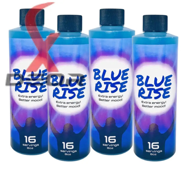 Blue Rise Extra Mood & Energy Drink – 8oz | Red Dawn Formula | 4 Bottles.