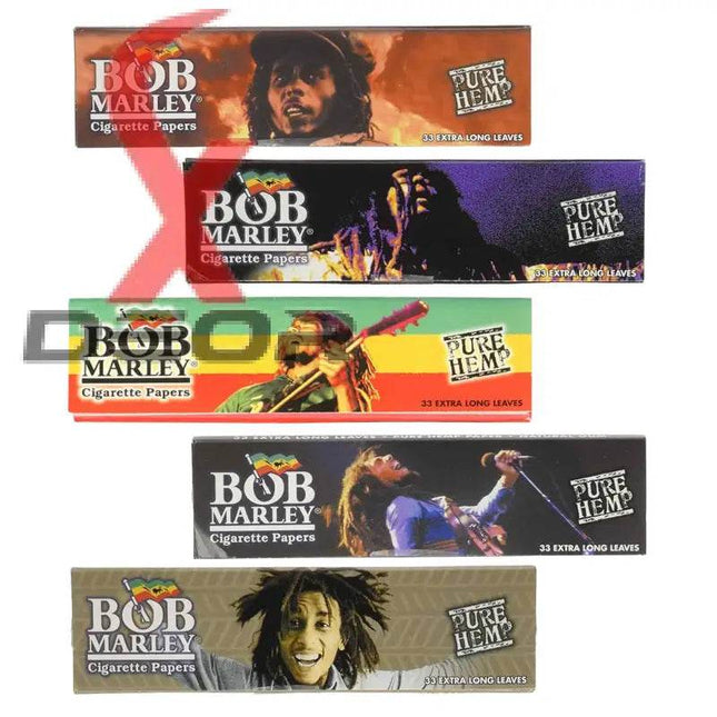 Bob Marley King Size Rolling Papers – 10 Packs (33 Papers Per Pack) | Authentic, Natural Hemp - XDeor