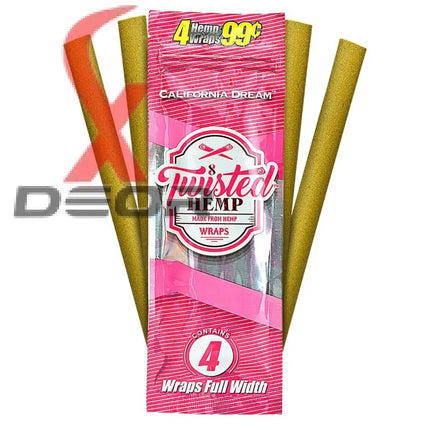California Dream 60 High Quality Twisted Hemp Rolling Papers 15pack.