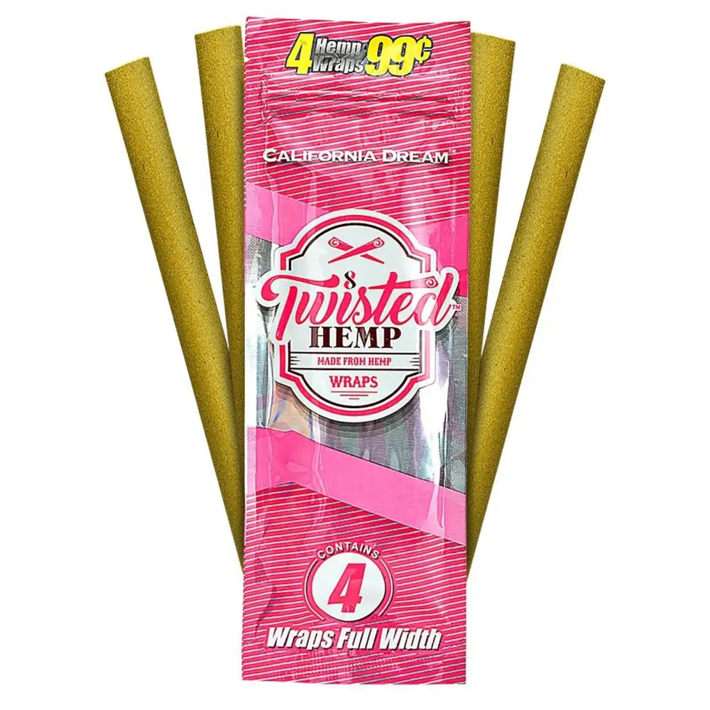 California Dream 60 High Quality Twisted Hemp Rolling Papers 15pack