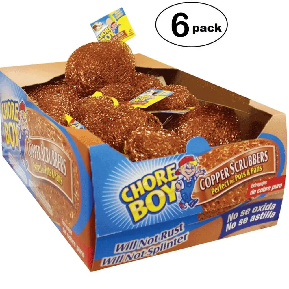 Chore Boy Copper Scrubber 100% Pure Copper Scrubbers New Steel Wool Scouring Pad