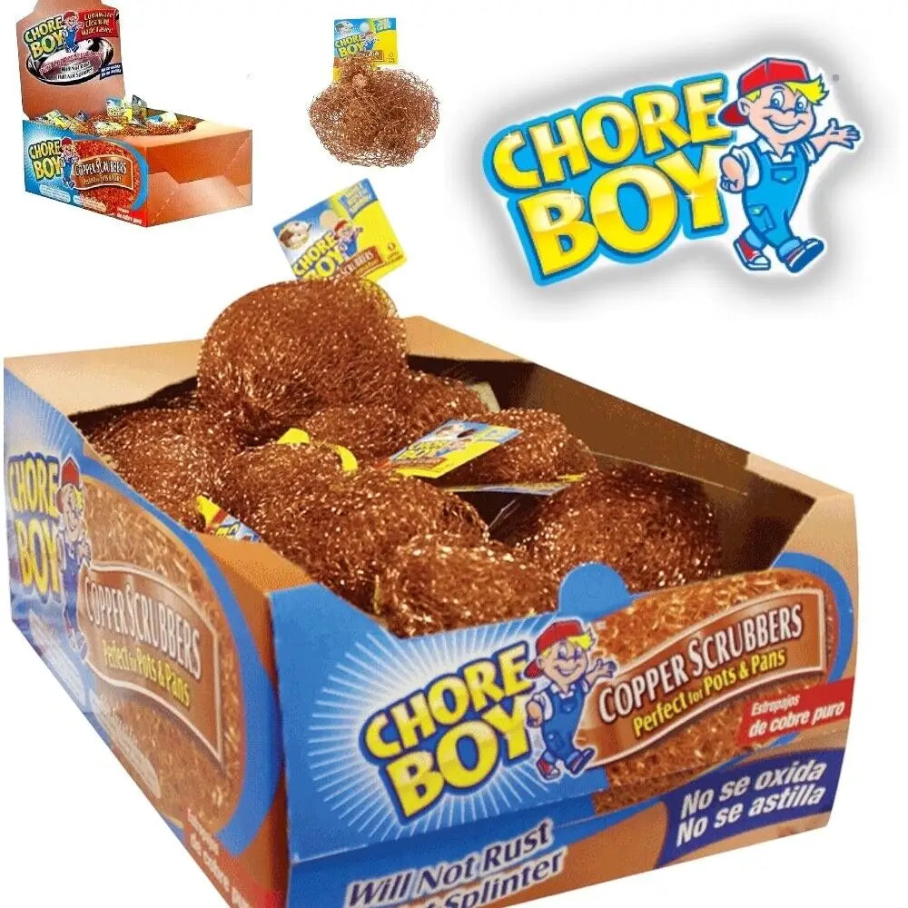 Chore Boy Copper Scrubber 100% Pure Copper Scrubbers New Steel Wool Scouring Pad