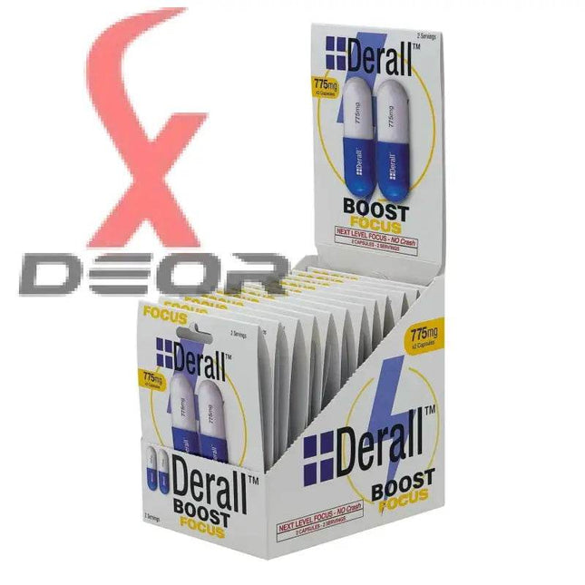 Derall Boost Next Level FOCUS 775mg No CRASH – 12 Pack Full Box - XDeor