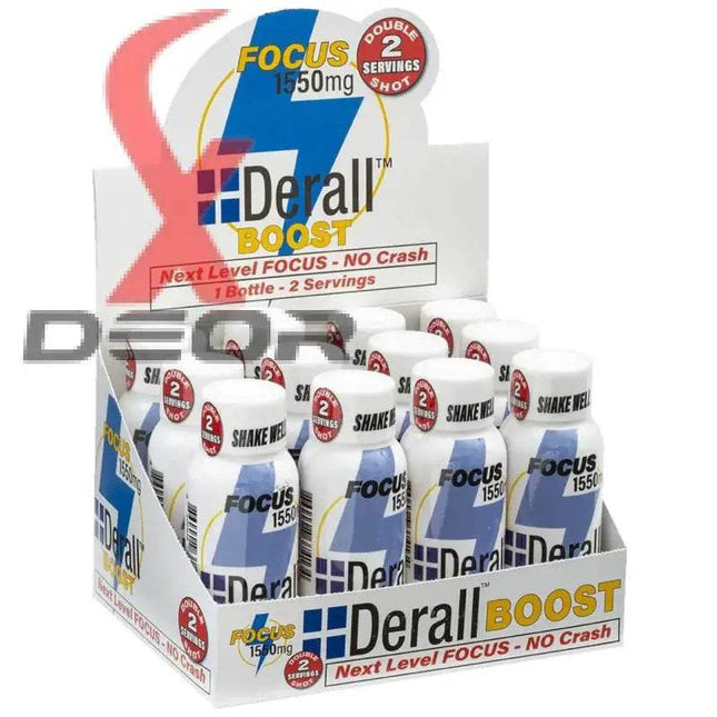 Derall Boost Next Level FOCUS 2oz Shots – 12 Bottle Box | NO Crash - XDeor