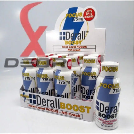 Derall Boost Focus 775mg Energy Concentration 2oz Shots - 6 Bottles
