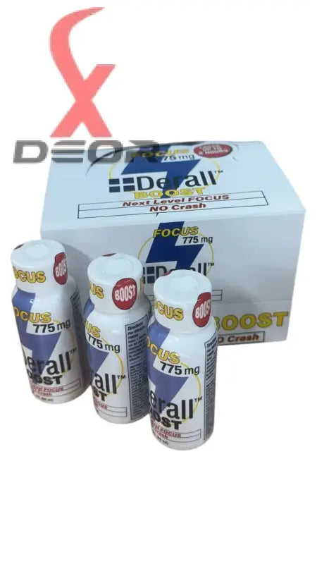 Derall Boost Focus 775mg Energy Concentration 2oz Shots - 6 Bottles