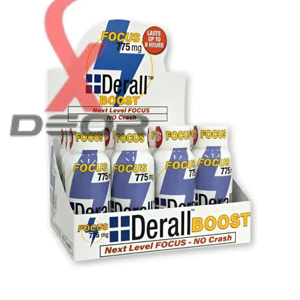 Derall Boost Focus 775mg Energy Concentration 2oz Shots - 6 Bottles