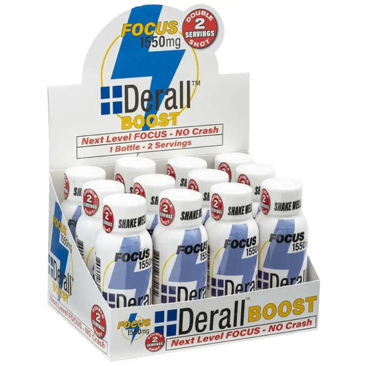 Derall Nootropic Brain-Booster Shots 2oz 775mg Box - Dietary Supplement