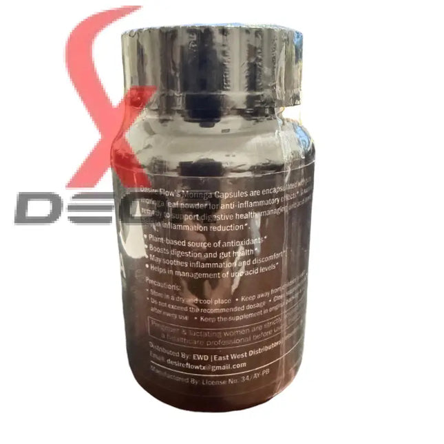 Desire Flow Moringa – 100% Natural – 60 Capsules (30 Servings).