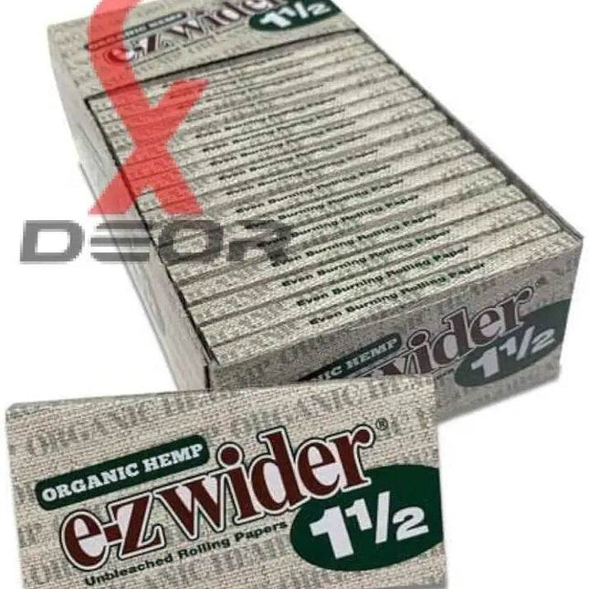 E-Z Wider Organic Hemp Rolling Papers – 1 1/2 Size | Full Box (24 Booklets) - XDeor