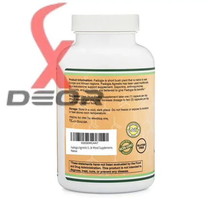 Fadogia Agrestis 600mg – Natural Testosterone & Performance Support (180 Capsules) - Dietary Supplement