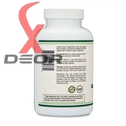 Fruits & Vegetables Supplement – 1,500mg Daily Blend of 49 Fruits & Veggies – 100 Capsules.