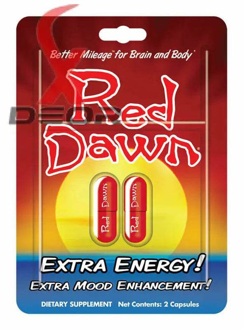 Full Box 12x Red Dawn Go The Extra Mile Extra Energy Capsule (24 Capsules) - XDeor