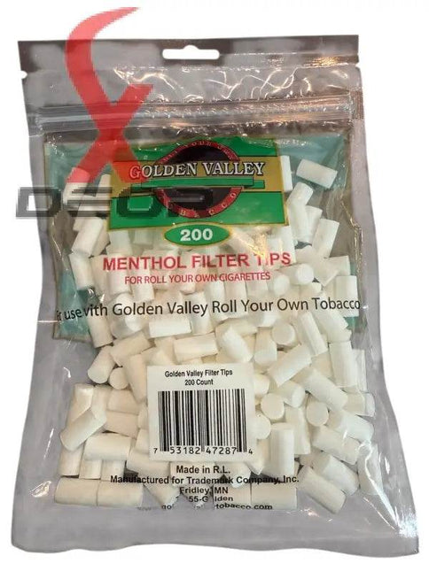 Gold Valley Regular Cigarette Menthol Filter Tips – 600 Filters (3 x 200ct Packs) - XDeor