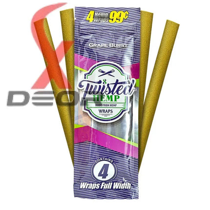 Grape Burst 60 High Quality Twisted Hemp Rolling Papers 15pack.