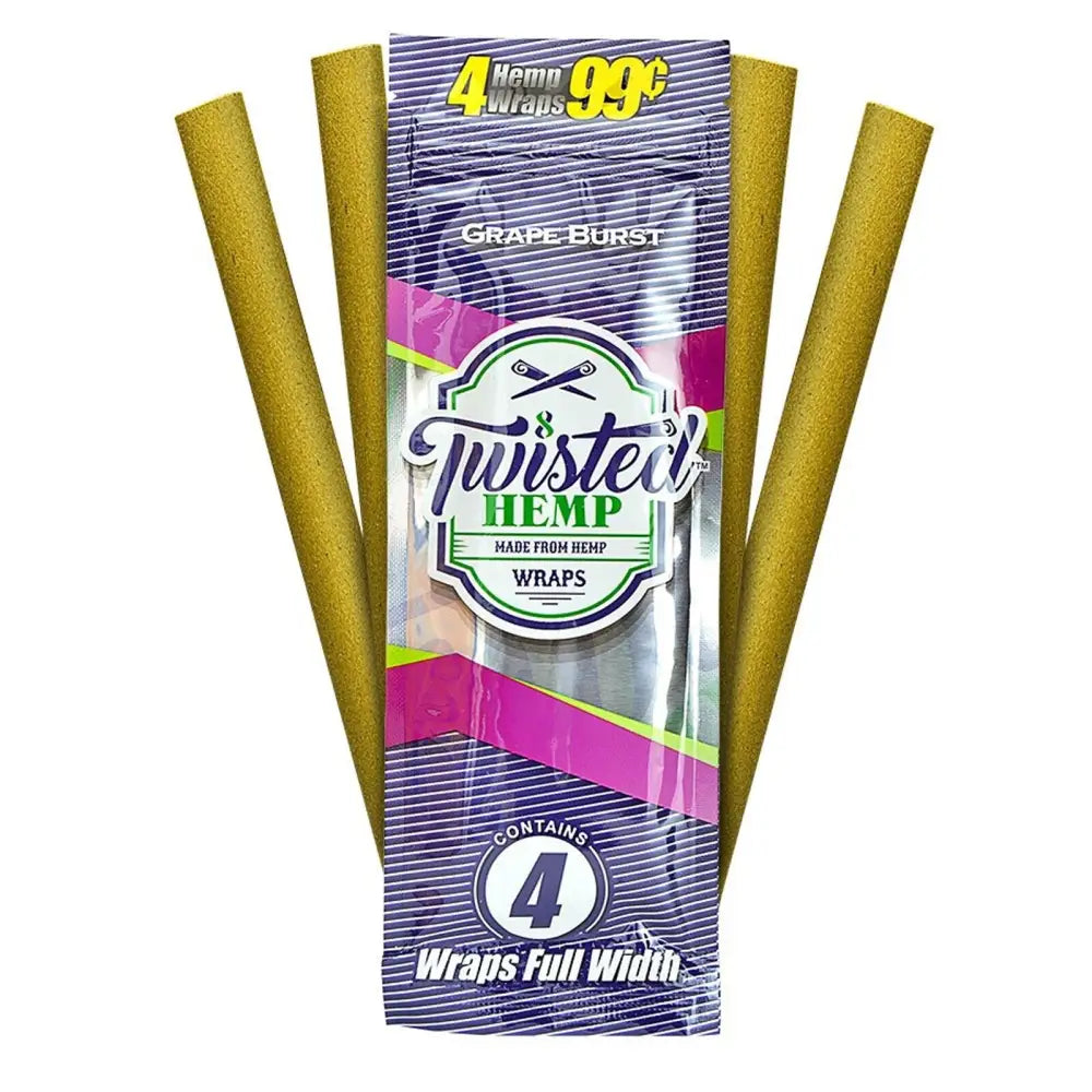 Grape Burst 60 High Quality Twisted Hemp Rolling Papers 15pack