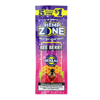 H. Zone Organic Herbal Wrap Full Box 15/5CT - 75 Wraps Total | BEE BERRY