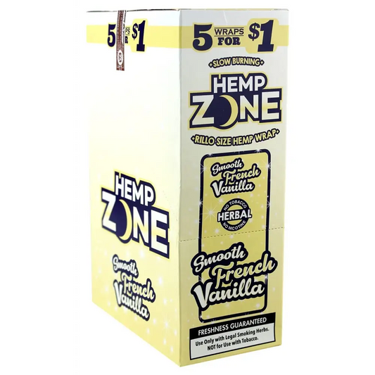 H. Zone Organic Herbal Wrap Full Box 15/5CT - 75 Wraps Total | FRENCH VANILLA