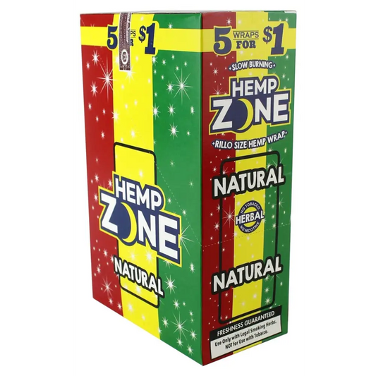 H. Zone Organic Herbal Wrap Full Box 15/5CT - 75 Wraps Total | NATURAL