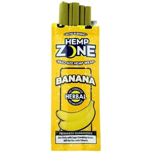 H. Zone Organic Natural Herbal Wrap Full Box 15/5CT - 75 Wraps Total | BANANA