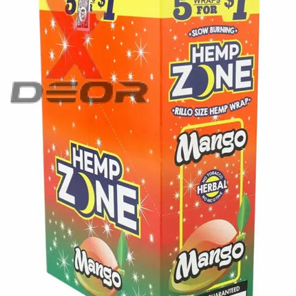 H. Zone Organic Natural Herbal Wrap Full Box 15/5CT - 75 Wraps Total | MANGO
