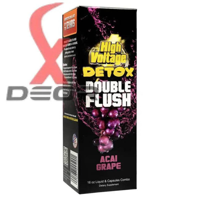 High Voltage Detox Double Flush – Acai Grape Flavor | Herbal-Based Cleanser - XDeor