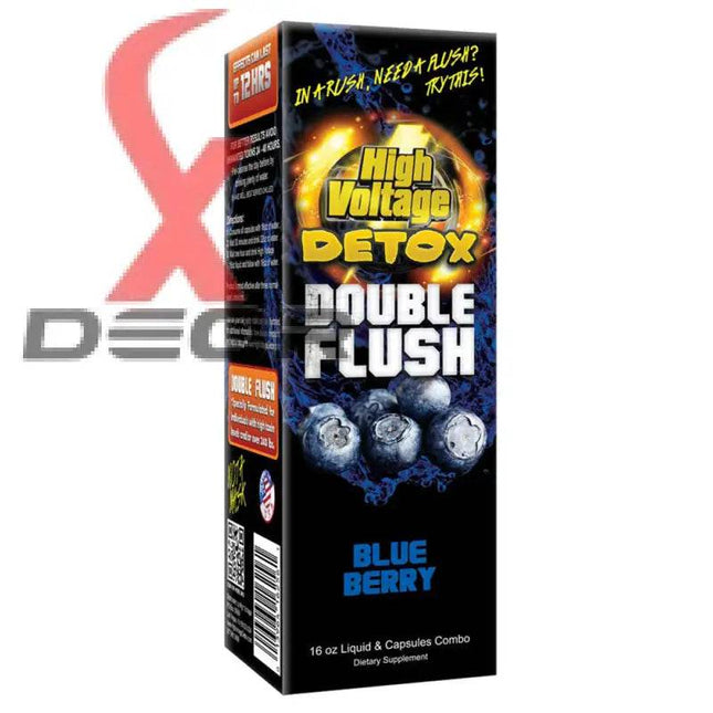 High Voltage Detox Double Flush – Blueberry Flavor | Herbal-Based Cleanser - XDeor