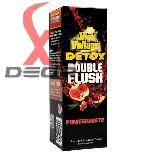 High Voltage Detox Double Flush – Pomegranate Flavor | Herbal-Based Cleanser - XDeor