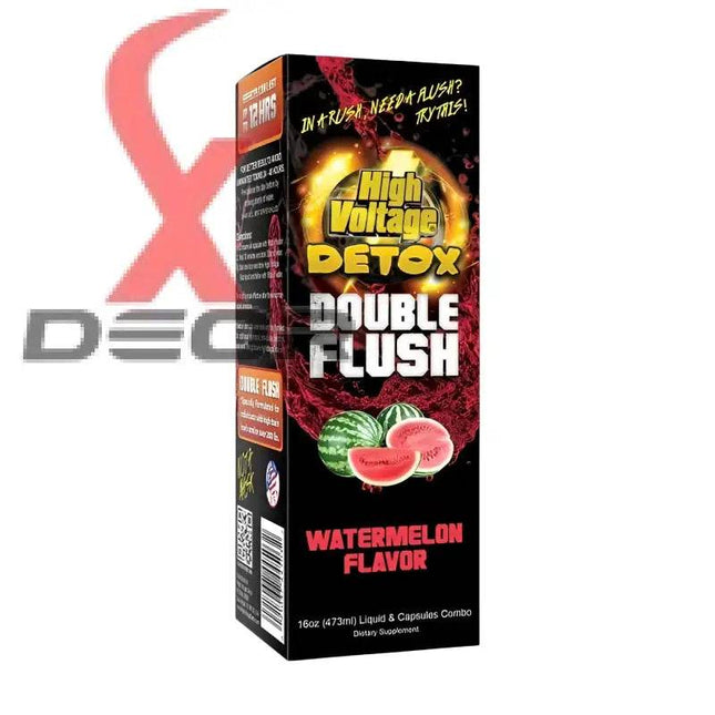 High Voltage Detox Double Flush – Watermelon Flavor | Herbal-Based Cleanser - XDeor