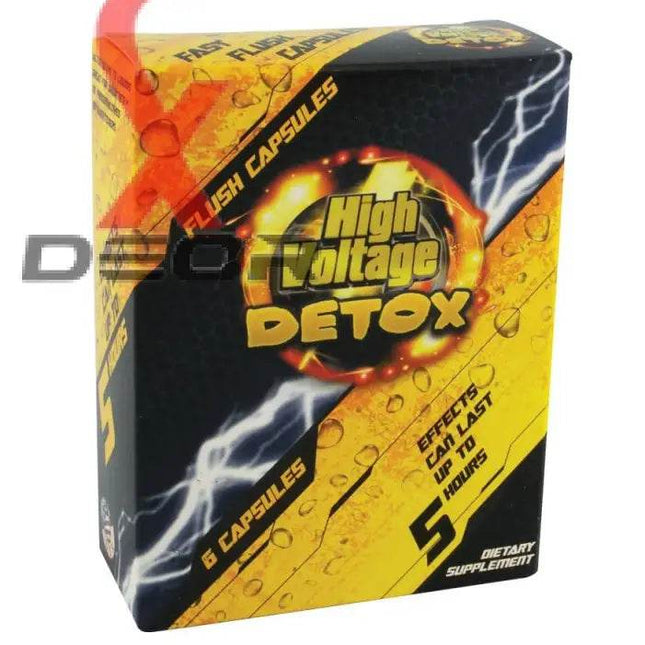 High Voltage Detox Fast Flush Capsules – 6 Capsules Per Box - XDeor